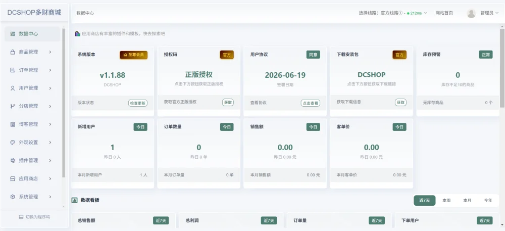 DCSHOP v.1.88开心破解版自动发卡商城系统 支持后续新版本更新插图1 DCSHOP v.1.88开心破解版自动发卡商城系统 支持后续新版本更新插图1