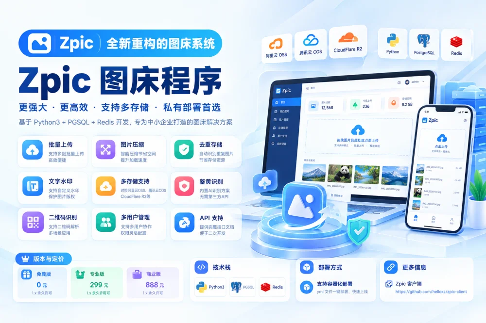 告别老旧图床！ImgURL Pro 全面重构 ZPic开心破解版-诺言资源网